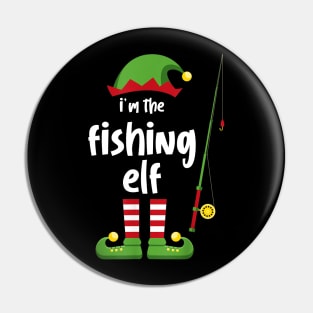 I'm The Fishing Elf Family Matching Group Christmas Gift Pin