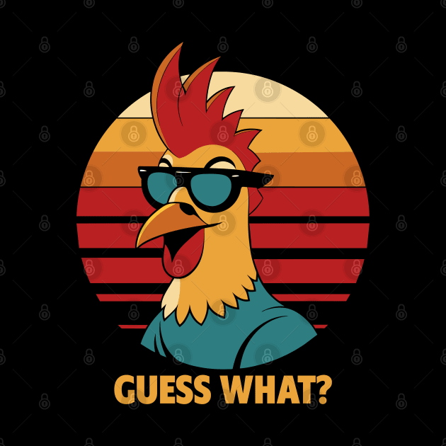 chicken rooster with sunglasses t shirt design by Kanay Lal