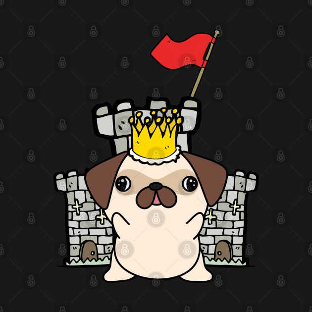 Funny pug is the king of the castle by Pet Station