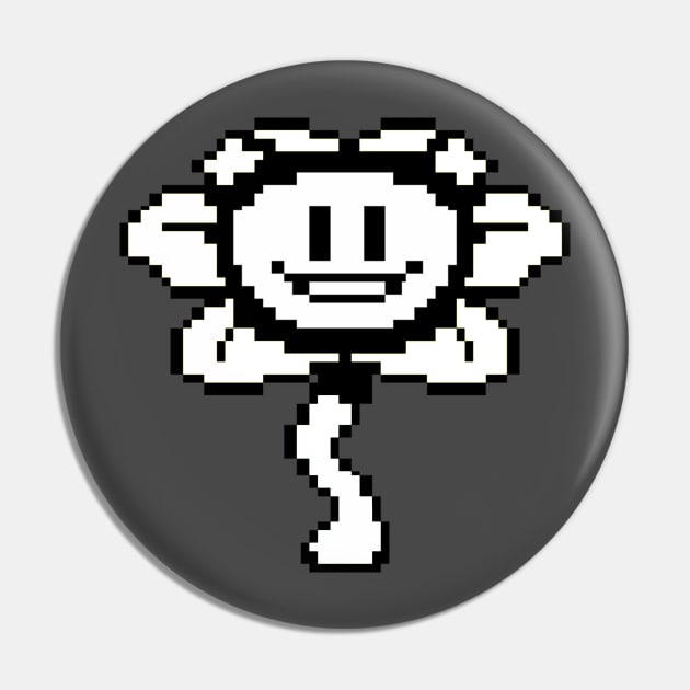 Flowey Undertale - Flowey Undertale Pixel Logo - Pin