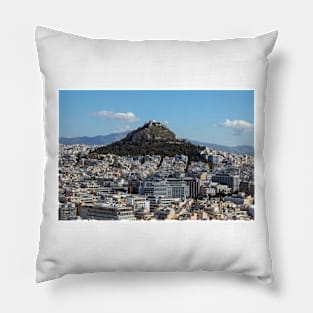 Lykabettos Hill from the Acropolis, Athens Pillow