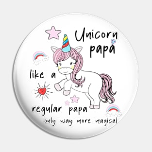 unicorn papa Pin