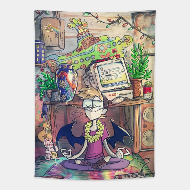 Vampire Meditation Tapestry by Redmad