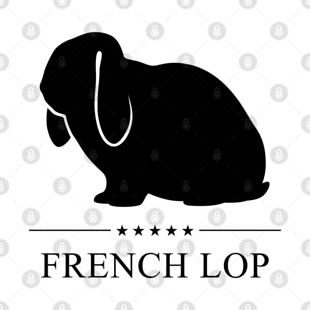 French Lop Rabbit Black Silhouette by millersye