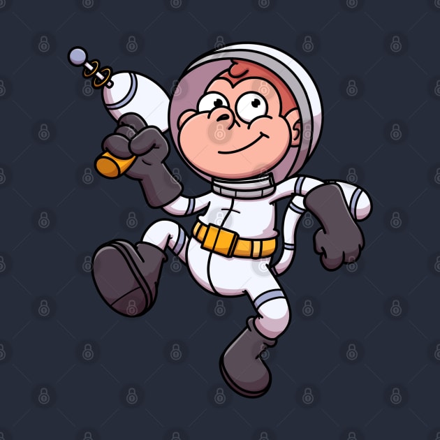 Cartoon Space Monkey by TheMaskedTooner