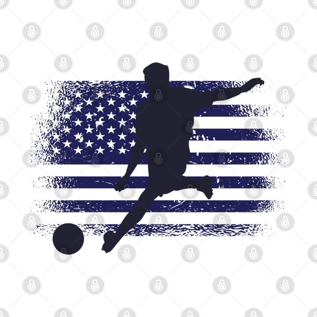 USA Soccer Fan Jersey Shirt American Flag by Sal71