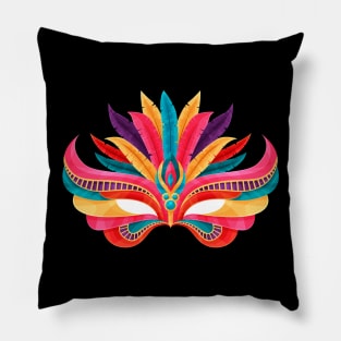 Venetian Carnival Mask Pillow