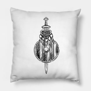 Viking shield and sword Pillow