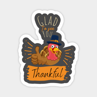 Thanksgiving day thankful Turkey Magnet