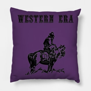 Western Era - Cowboy on Horseback 3 Pillow