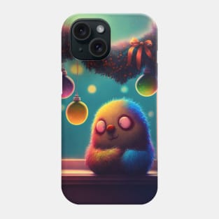 Christmas cutie sitting on the windowsill Phone Case