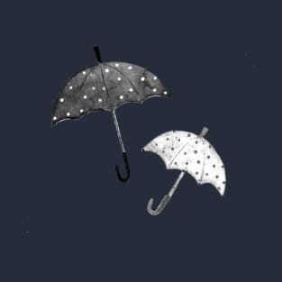 Umbrellas BW- Pocket Size Image T-Shirt