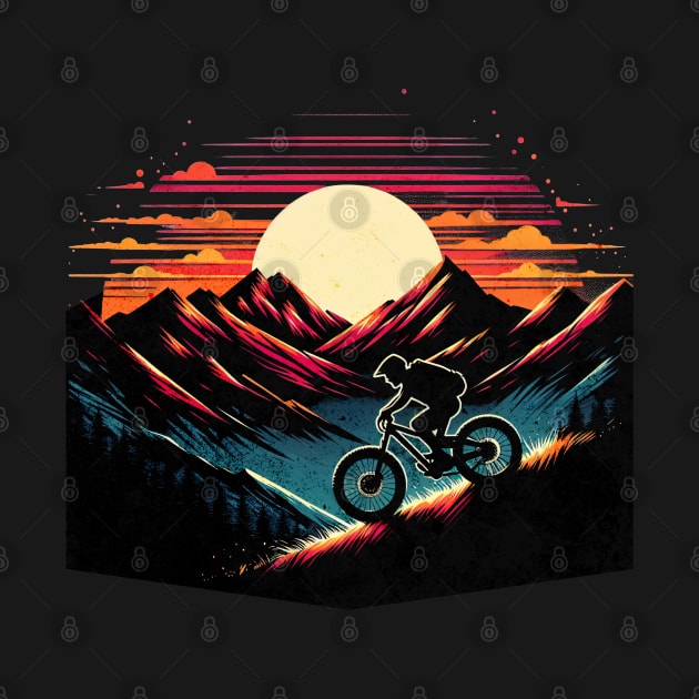 Mountain Bike Vintage Summer Design by Miami Neon Designs