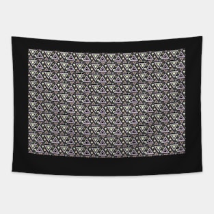 Ash gray triangles pattern, geometric artwork Tapestry