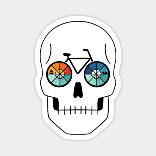 Skull and bicycle Magnet