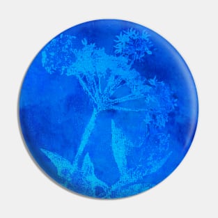 Neon Blue Cow Parsley Pin