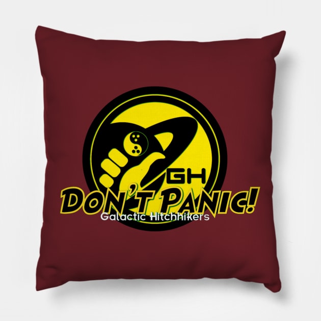 Fan Art Don't Panic Pillow by Faeyza Creative Design