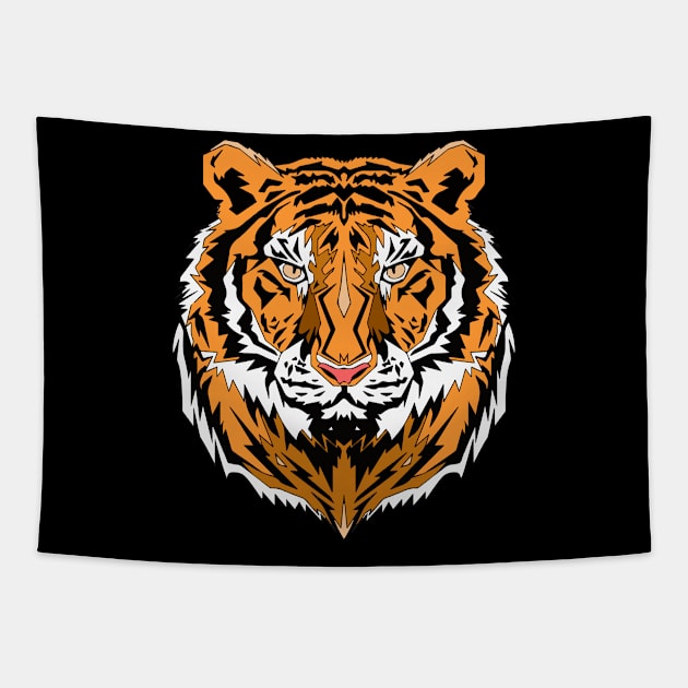 Tiger Head Tapestry by Oshima Design