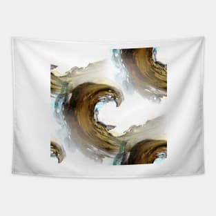 Gold Vein Swirl Pattern Tapestry