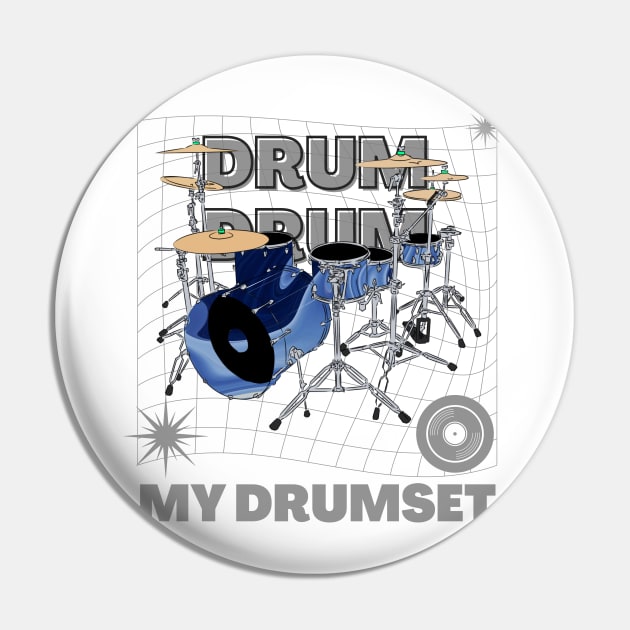 My Drumset Pin by Hi Project