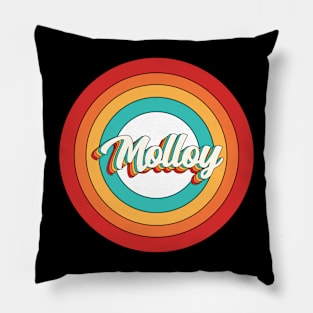 Molloy Name Shirt Vintage Molloy Circle Pillow