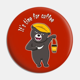 coffee bear_It's time for coffee Pin