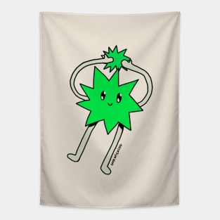 Silly Little Guy | Green Sticker Version Tapestry