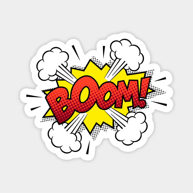 Boom Comic Book Text Magnet by JunkyDotCom