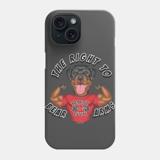 Cute awesome Rottie Rottweiler with Muscles Phone Case