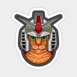 Kitty Gundam: Meowtastic Helmet Design Magnet