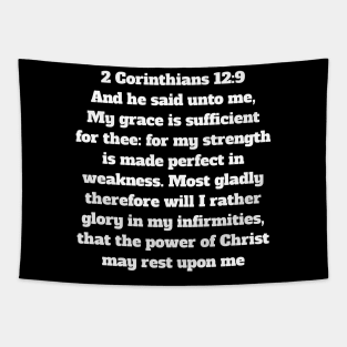 2 Corinthians 12:9 King James Version Bible Verse Typography Tapestry