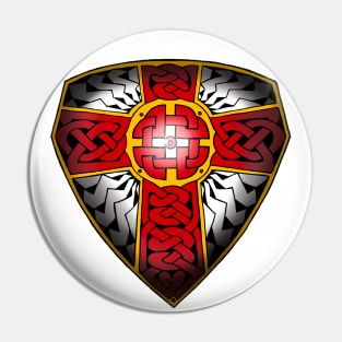 Celtic shield of Saint George. Pin