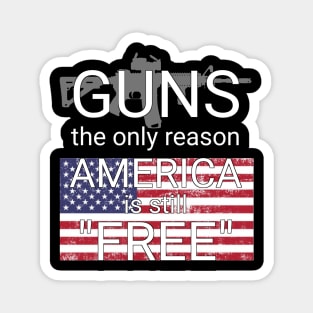 guns the only reason america is still free Magnet