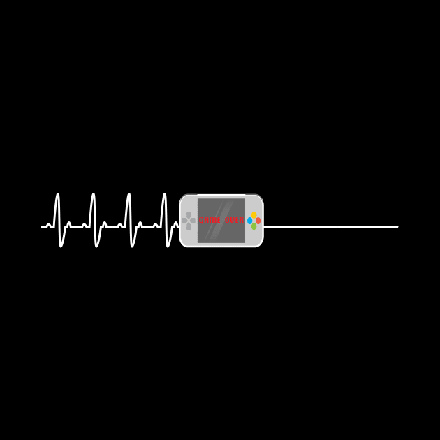 Gamer Heartbeat Game Over Old School by RW