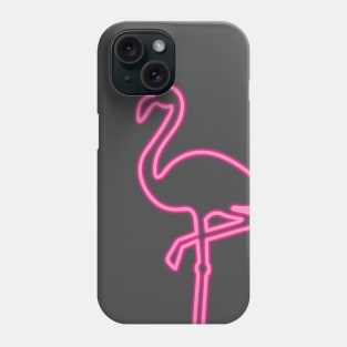 80's Gift 80s Retro Neon Sign Pink Flamingo Phone Case