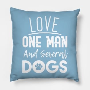 Dog Lover Woman Pillow