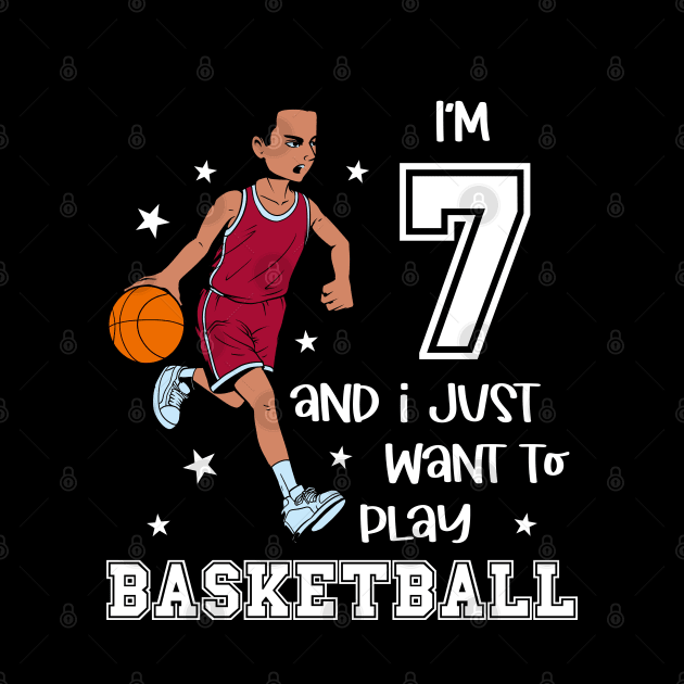 Boy plays basketball - I am 7 by Modern Medieval Design