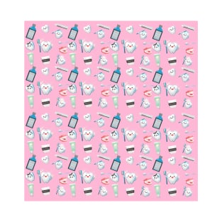 Dental Pattern - Pink T-Shirt