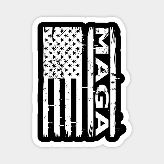 Donald Trump MAGA Make America Great Again USA Flag Political Election Magnet by Lasso Print