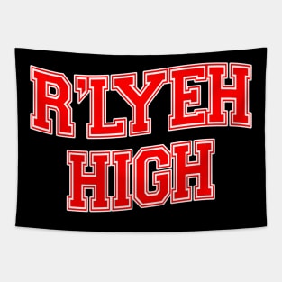 R'LYEH HIGH! (Red) Tapestry