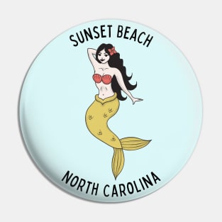 Sunset Beach North Carolina Mermaid Pin