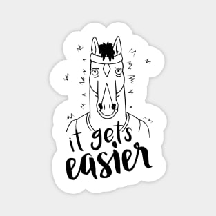 It Gets Easier Outline Magnet