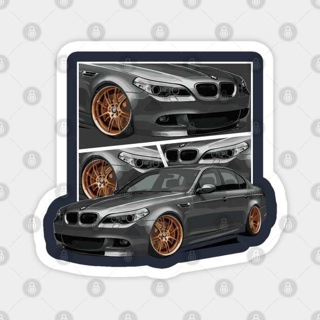 BMW M5 E60 Classic Magnet by Cruise Dresses