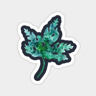 Leaf in emerald green Magnet