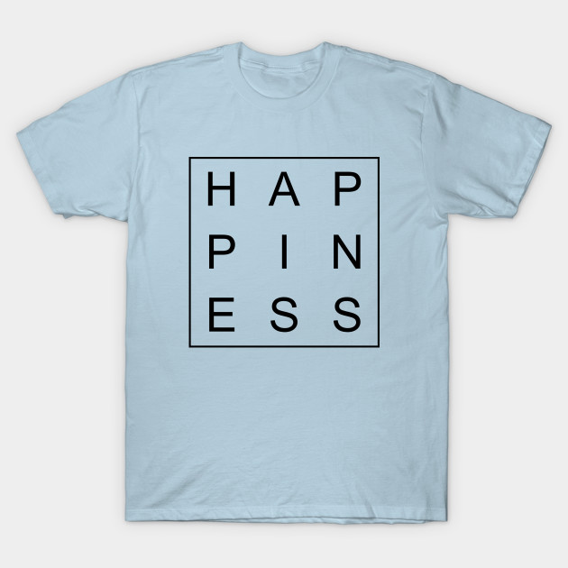 Discover minimalist and simple design happiness word - Simple Design - T-Shirt