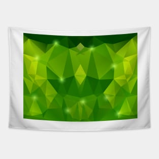 Abstract green triangle geometrical background Tapestry