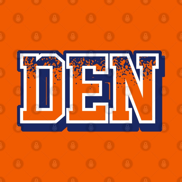 Denver Football Retro Sports Letters by funandgames