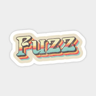 Retro vintage washed out Fuzz design Magnet