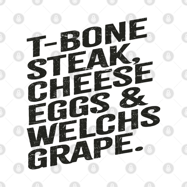 Guest Check ~ T Bone Steak Cheese Eggs Welch's Grape by GoPath