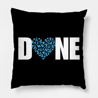 Done Last Day Of Chemo Radiation Prostate Cancer Survivor Pillow